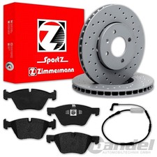 Zimmermann SPORT BREMSSCHEIBEN + BEL�GE VORNE passend f�r BMW 3er E90 E91 E92 93