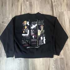 Cotton On Basquiat art print relaxed sweatshirt in black Men’s Size Medium