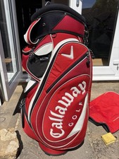 Callaway Cart Golf Bag Red/White/Black 6-Way Divider Carry Handle Rain Hood