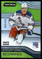 2019-20 Upper Deck Synergy Exceptional Beginnings Kaapo Kakko /999 New York