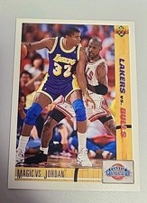 1991-92 Upper Deck - Classic Confrontation Michael Jordan, Magic Johnson #34