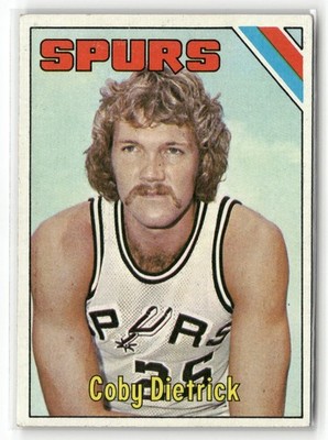 1975-76 Topps - Coby Dietrick #273 UER Stat Line on Back Misaligned Spurs VG-EX