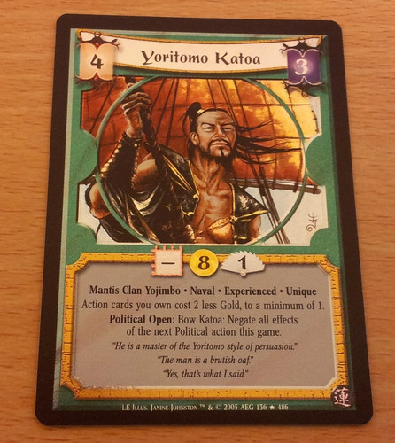 Yoritomo Katoa (Experienced) FOIL Ungraded L5R: Lotus Edition