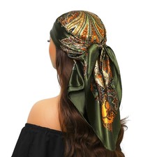 90x90cm Satin Silk Feel Square Scarf Hair Wrap Bandana Neck Scarf Women