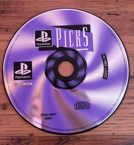 PlayStation Picks Purple Demo Disc (PlayStation 1 PS1) TESTED Works