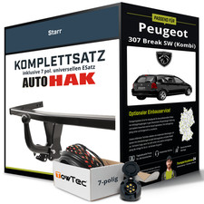 Anhängerkupplung starr für PEUGEOT 307 Break SW (Kombi) +E-Satz NEU AHK