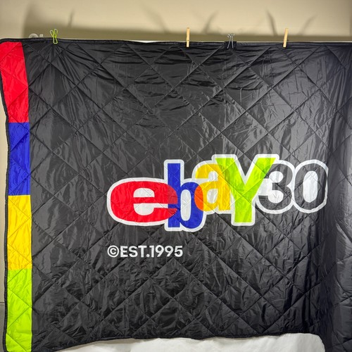 eBay Logo Branded Promo Advertising Blanket Packable Lightweight  52" x 76"