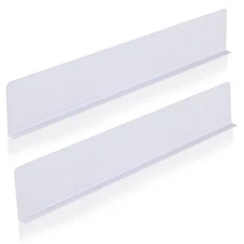 Yaocom 2 Pcs 24 Inch Gutter Valley Splash Guards Extra Long White Downspout D...