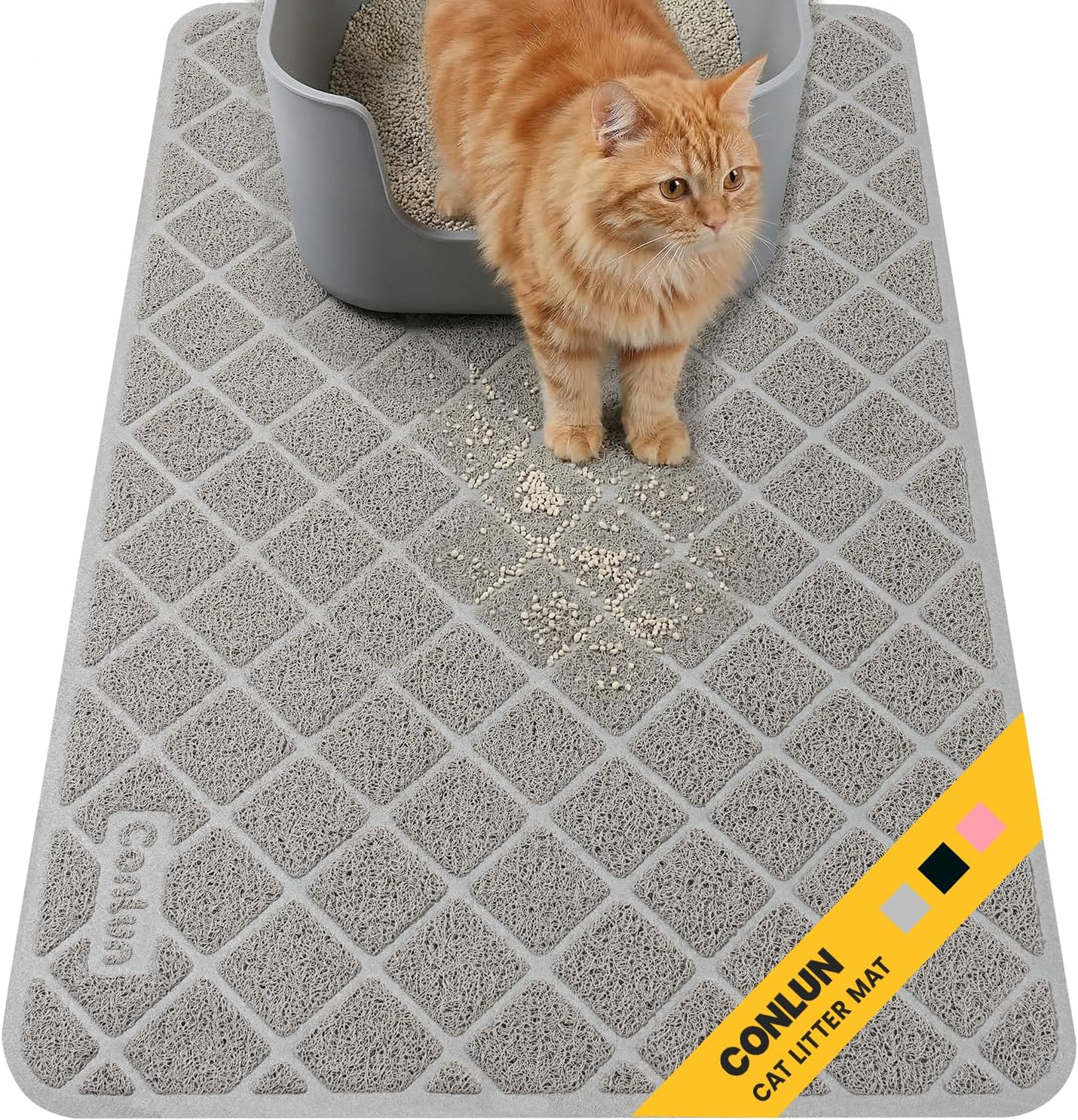 Cat Litter Mat Litter Trapping Mat, 61 X 43 Cm Cat Litter Tray Mat, Premium PVC