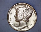 1943 Mercury Head Silver Dime ~ BU **320-6A
