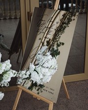 Silver Acrylic Mirror Wedding Sign - Last Name Wedding Welcome Sign - Decor