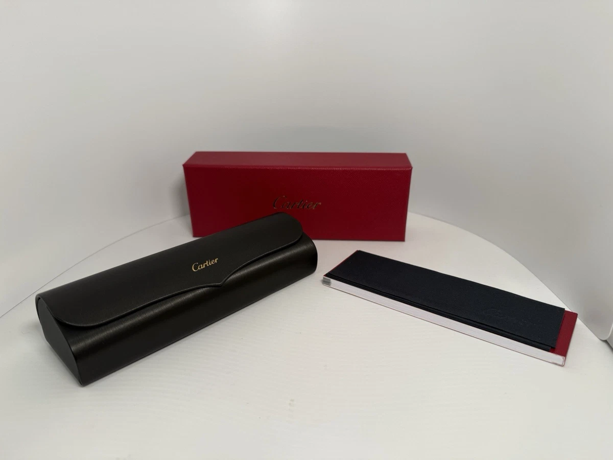 Cartier Red Box with Black Pouch and cloth for sunglasses Red Plastic Cartier Sunglass Box at ₹ 350/piece in New  main image 3