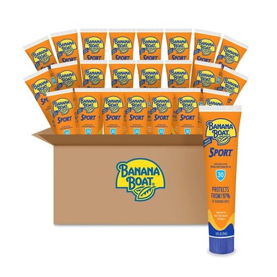 Banana Boat Sport Ultra Sunscreen SPF 30 Travel Size 1 oz BOX OF 24 Exp 09/26