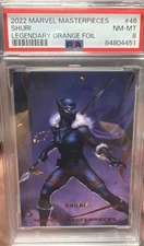 🤩2022 Marvel Masterpieces Legendary Orange Foil 44/99 💎Shuri~PSA 8🔥