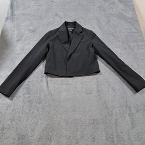 Rachel Zoe Cropped Blazer Jacket Womens Size XS Black Casual Long Sleeve
