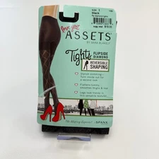 Spanx Assets Shaping Tights Size 1 Gray Black Diamond 4'10" - 5'5" 95 -125 lbs