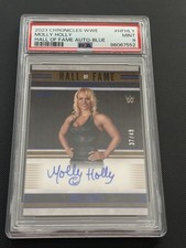 MOLLY HOLLY 2023 PANINI CHRONICLES WWE HALL OF FAME BLUE AUTO /49 PSA 9 Mint