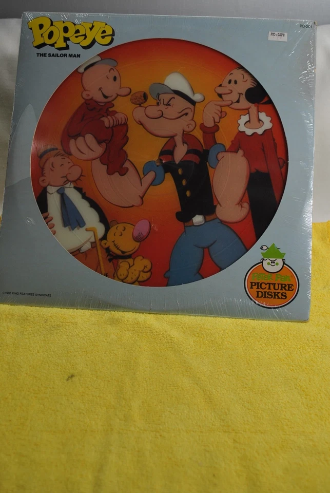 Popeye Picture Disks Disc 33 RPM Peter Pan 1983 Records Album Factory Sealed NIB Foto 3 de 4