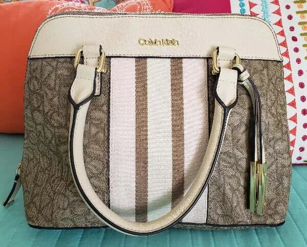 Calvin klein clara satchel sales