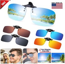 Polarized Unisex Clip On Flip Up Sunglasses for Men Women UV Protection Glasses
