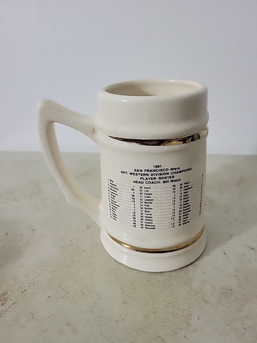 SAN FRANCISCO 49ERS 1981 Western Dvision Champions XIX Vintage Mug Stein - Picture 3 of 6