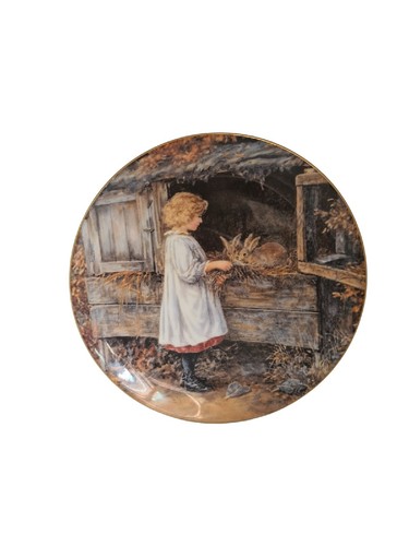 Vintage Wedgwood Yesterday's Child Sammlerteller. "Die Kaninchen füttern"