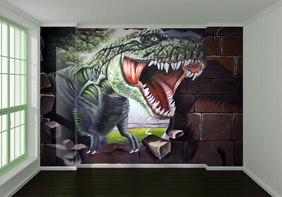 3D Creative Dinosaur K5693 Wallpaper Mural Self-adhesive Removable Sticker Panda