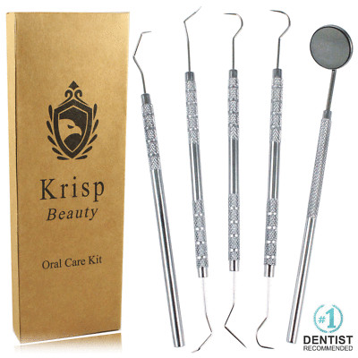Dental Tooth Cleaning Kit Dentist Scraper Pick Tool Calculus Plaque Floss Oral
