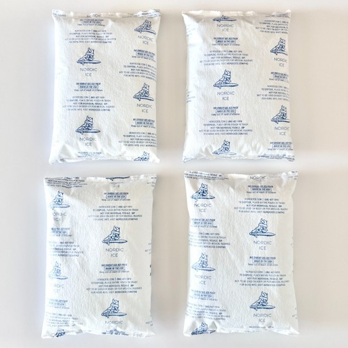 4X NORDIC No-Sweat Ice Packs 24 oz Gel Refrigerant Cold Packs Cooler Shipping