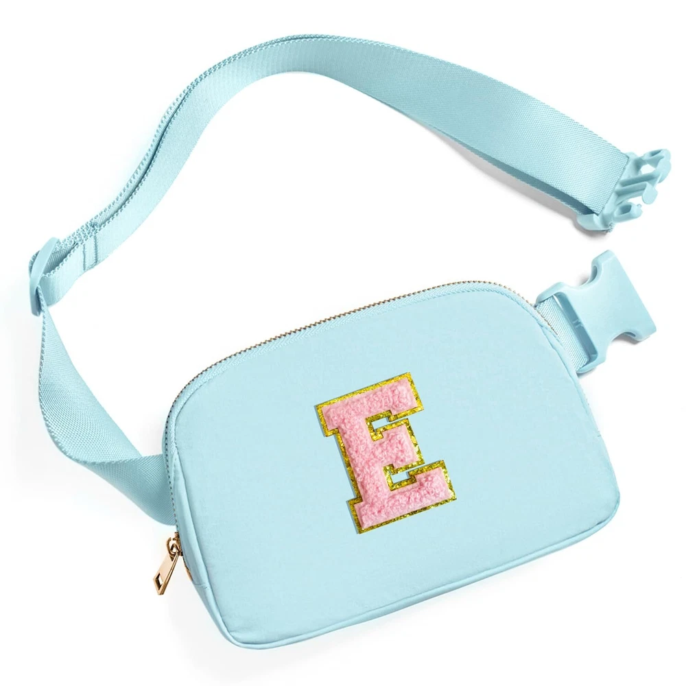 Belt Bag Fanny Pack Crossbody Bags with Initial Letter Patch Cute Stuff Birth...