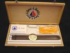 Wristwatch Bord a' Bord Uni-Sex Bronze Genuine Leather NOS 1980s France