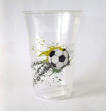 1200 Bierbecher Ausschankbecher 0,4l/400ml m. Fu&szlig;ballmotiv PP Mehrweg recycelbar