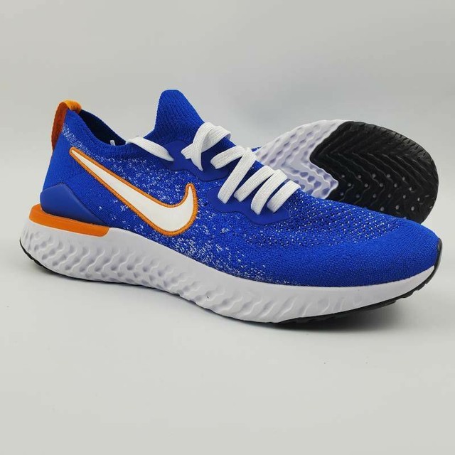 nike epic react flyknit 2 blue and white