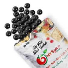 Black Gumballs– Tutti Frutti Flavor - Classic Round Gumballs, Chewy Party Treats