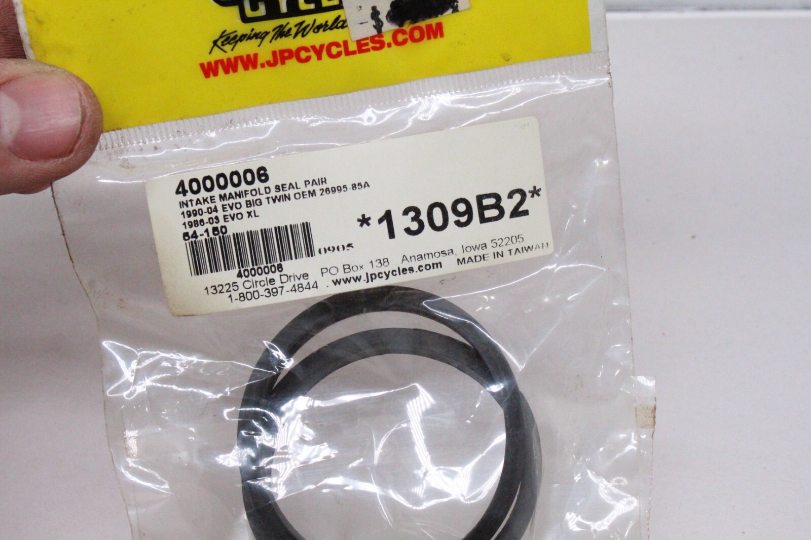 J&P Cycles Intake Manifold Seals For Harley 1986-2022, Repl. Oem #26995 ...