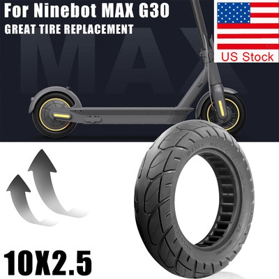Black Solid Rubber Tire Replacement Parts For NIU KQI3 Electric Scooter 9.5x2.5