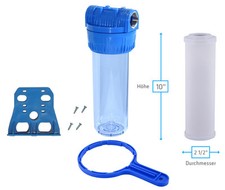 10 Zoll Gehäuse MEHRWEG KERAMIK Filter Kalk Eisen Bakterien Wasserfilter Germany