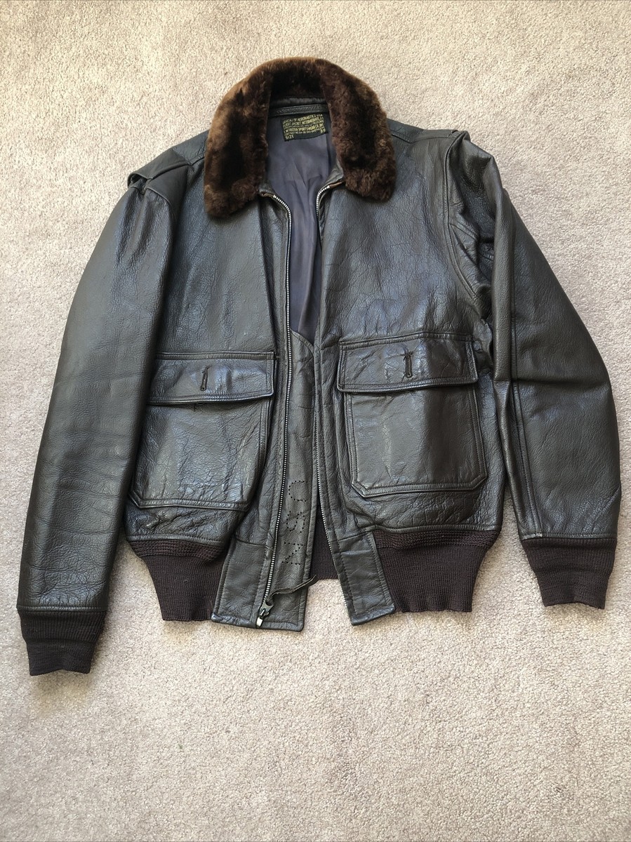 NAVY G-1 Flight Jacket Leather Bomber 1950's Spec J-7823 NAVY G-1 Flight Jacket Leather Bomber 1950's Spec J-7823