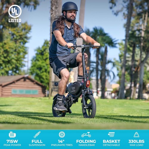 710W Folding Electric Bike for Adults 30MPH Electric Bicycle Commuter Ebike New - Picture 3 of 10