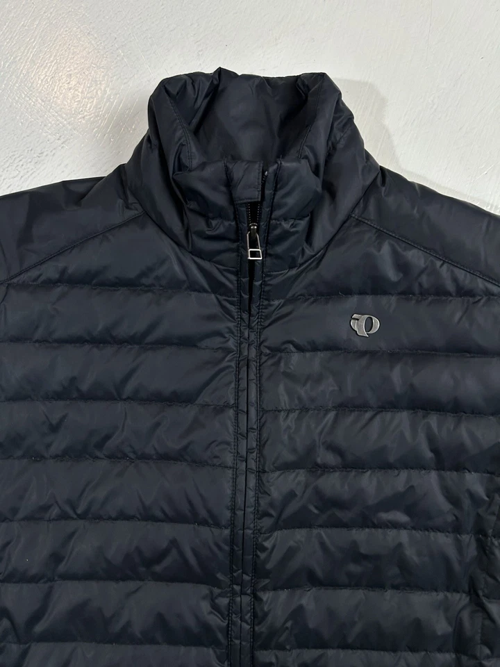 Chaqueta RARA Para Hombre Perla Izumi Negra Acolchada Ganso/Pluma Plumón Cremallera Talla MEDIANA Foto 2 de 4