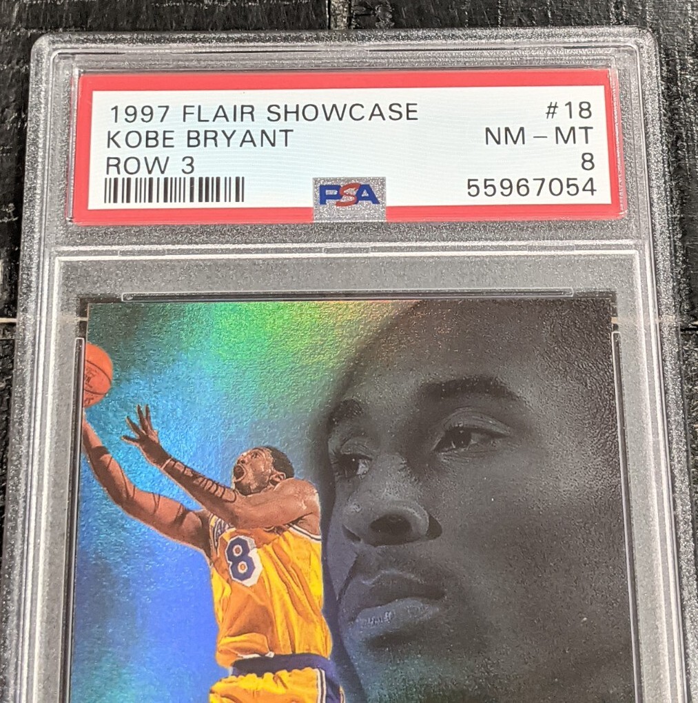 97-98 frair showcase Kobe Bryant Row1〜3 1997 Flair Showcase Kobe Bryant (ROW 3) PSA 8 NM-MT 2nd Year
