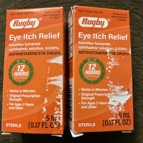 Rugby Ketotifen Eye Itch Relief Drops 5mL ( 2 pack ) eBay