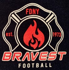 FDNY NYC Fire Department New York City Sweatshirt Sz S Bravest FOOTBALL