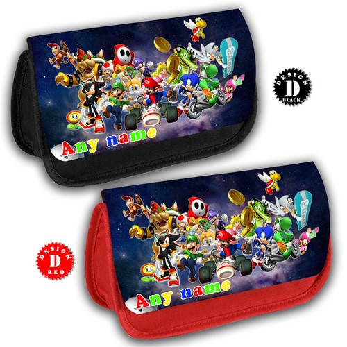 SUPER MARIO Bros Personalised Pencil Case Nintendo DS Game Bag Name Gift School - Picture 8 of 8
