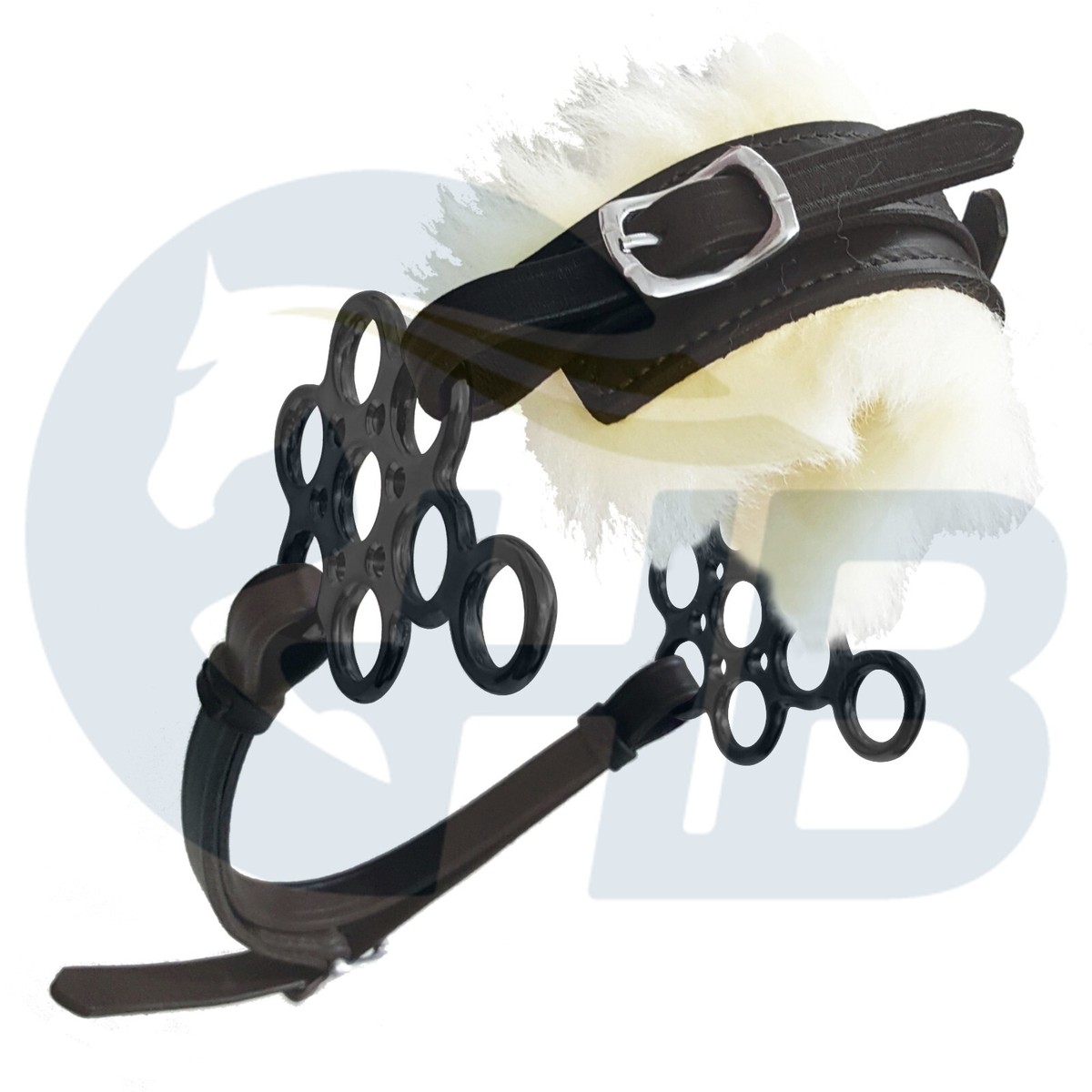 Filet Sans Mors Black Flower Hackamore - Shanks En Acier Inoxydable, Horsebiz