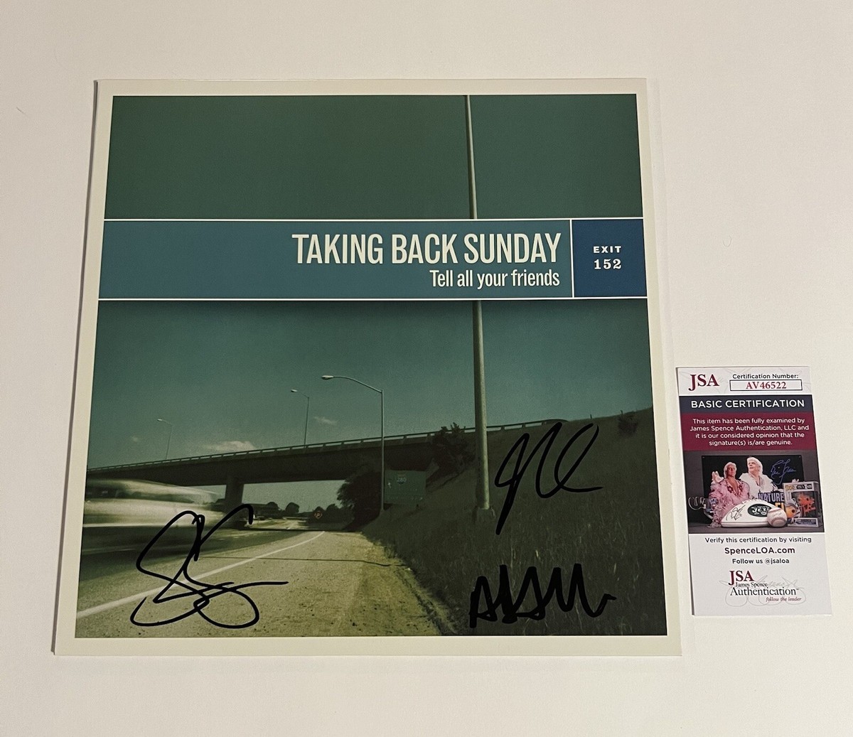 TAKING BACK SUNDAY SIGNED TELL ALL YOUR FRIENDS VINYL RECORD ADAM
