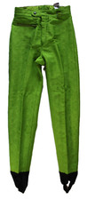 Vintage Schoeller Nils Skifans Stretch Floral Neon Green Stirrup Pants Size 10