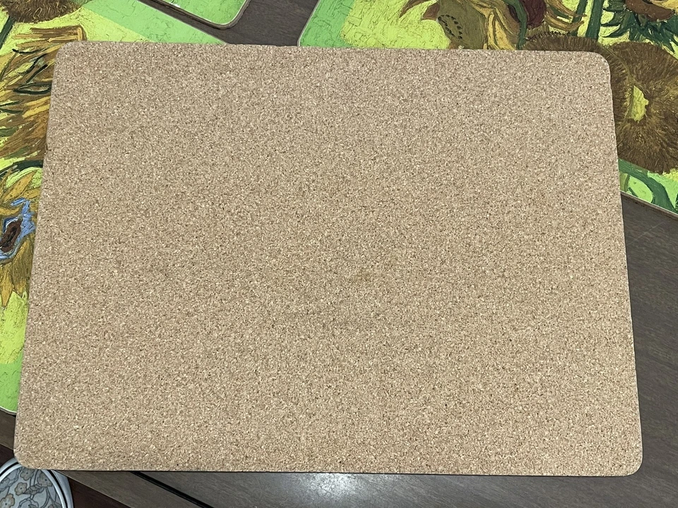 4 manteles cuadrados con fondo de corcho duro vintage Y2K Vincent Van Gogh girasoles Foto 4 de 4