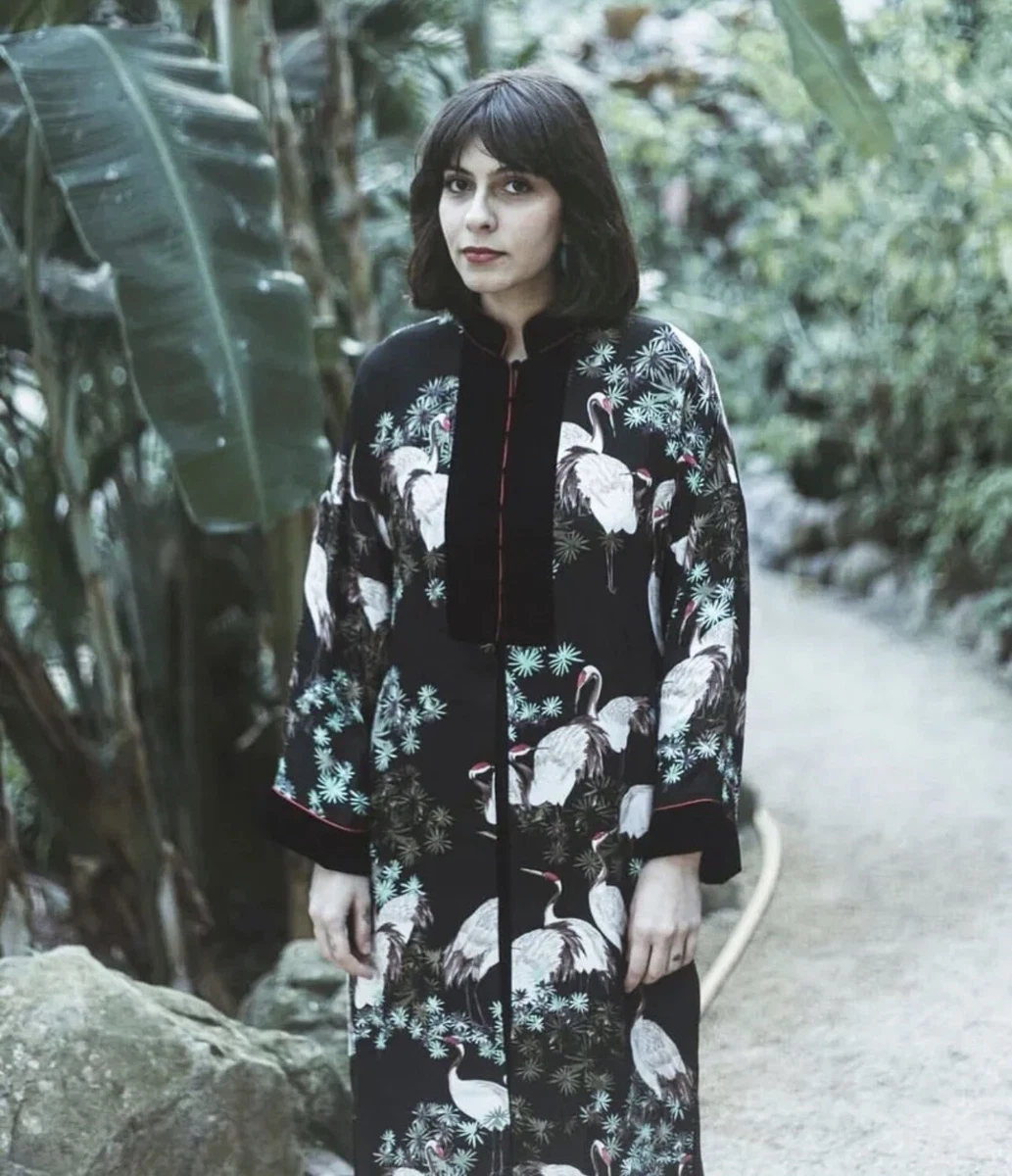 ZARA NUEVO KIMONO DE TERCIOPELO MUJER ESTAMPADO GR A LARGO CON CUELLO MANDAR N R
