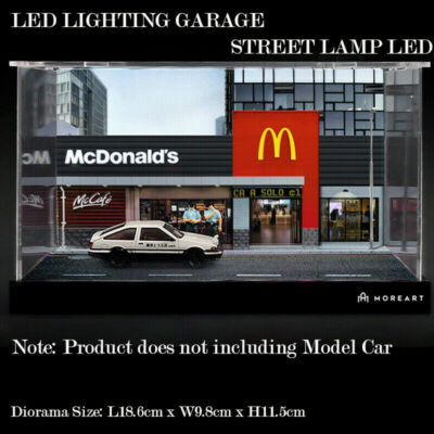 MoreArt 1/64 Diorama McDonald Model Car Fast Food Shop Scenery